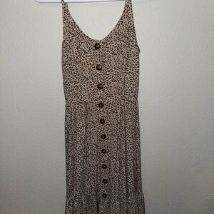 Leopard Print Button-Down Dress